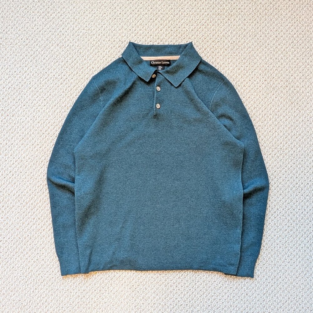 Christian Lacroix Polo Sweater Small Long Sleeve Collared